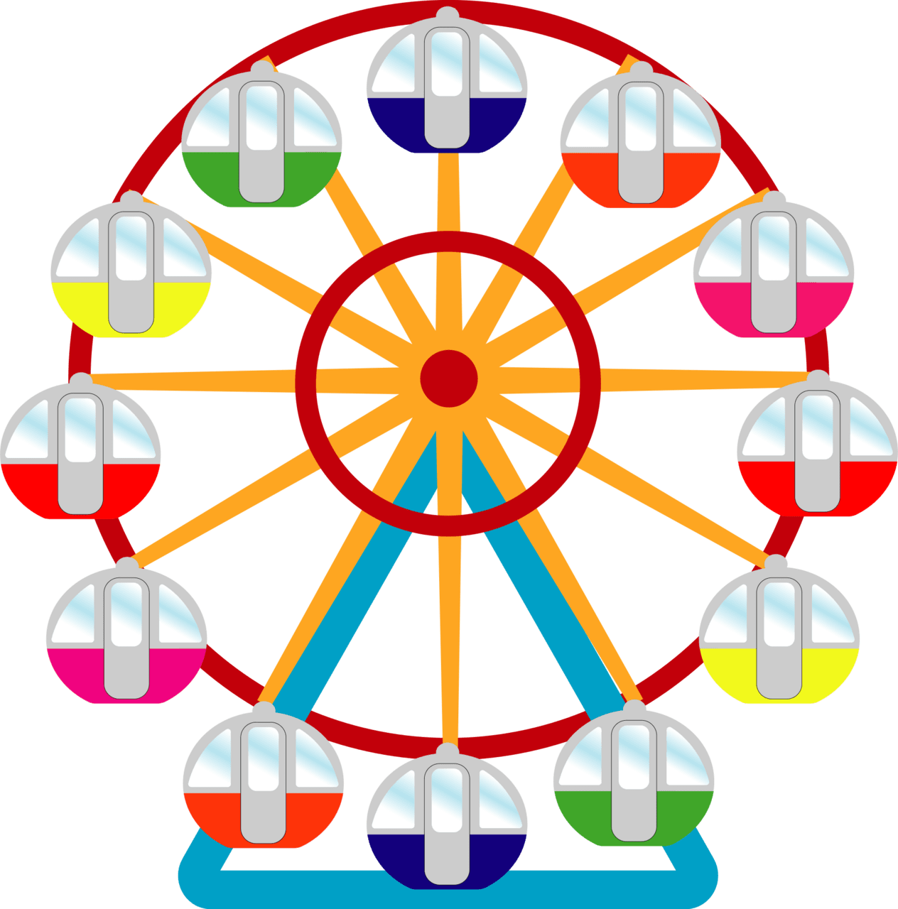 Ferris wheel vector clipart images 6