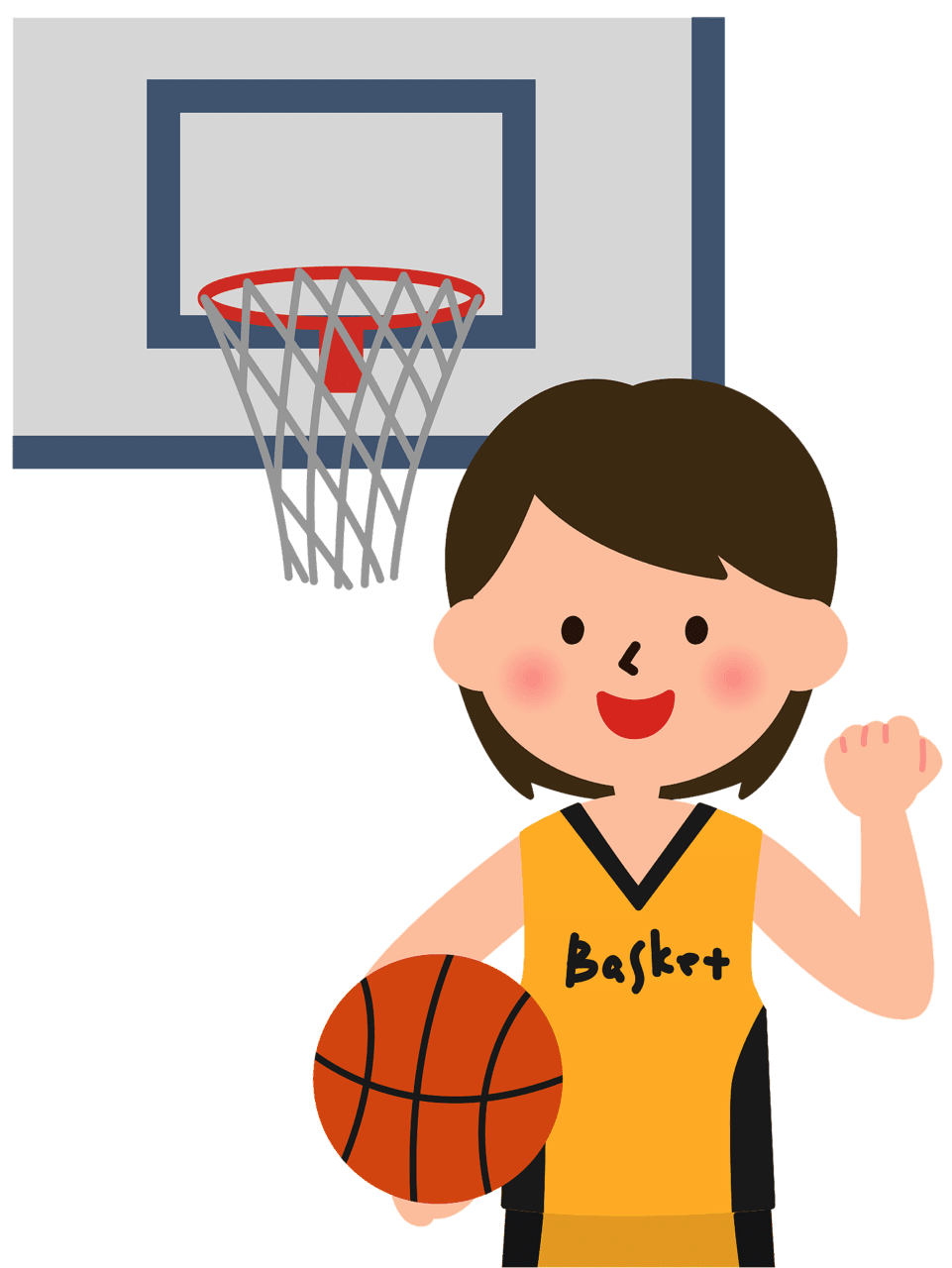 Basketball goal player vector clipart images