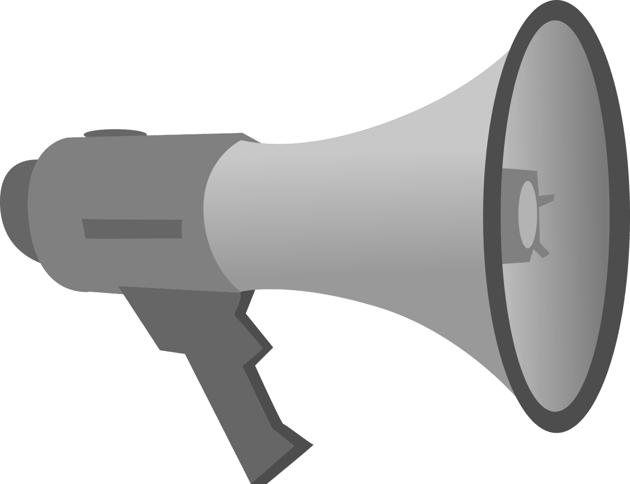 Megaphone loudspeaker symbol announcement device clipart image