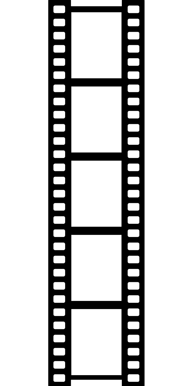 Film strip camera ema vector graphic hollywood theme clipart