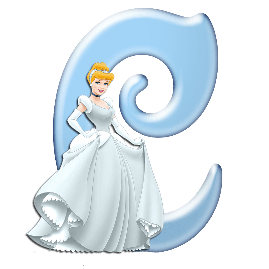 Cinderella alfabeto princesa cinderela clipart photo