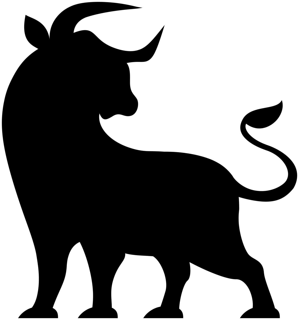 Bull silhouette clipart photo