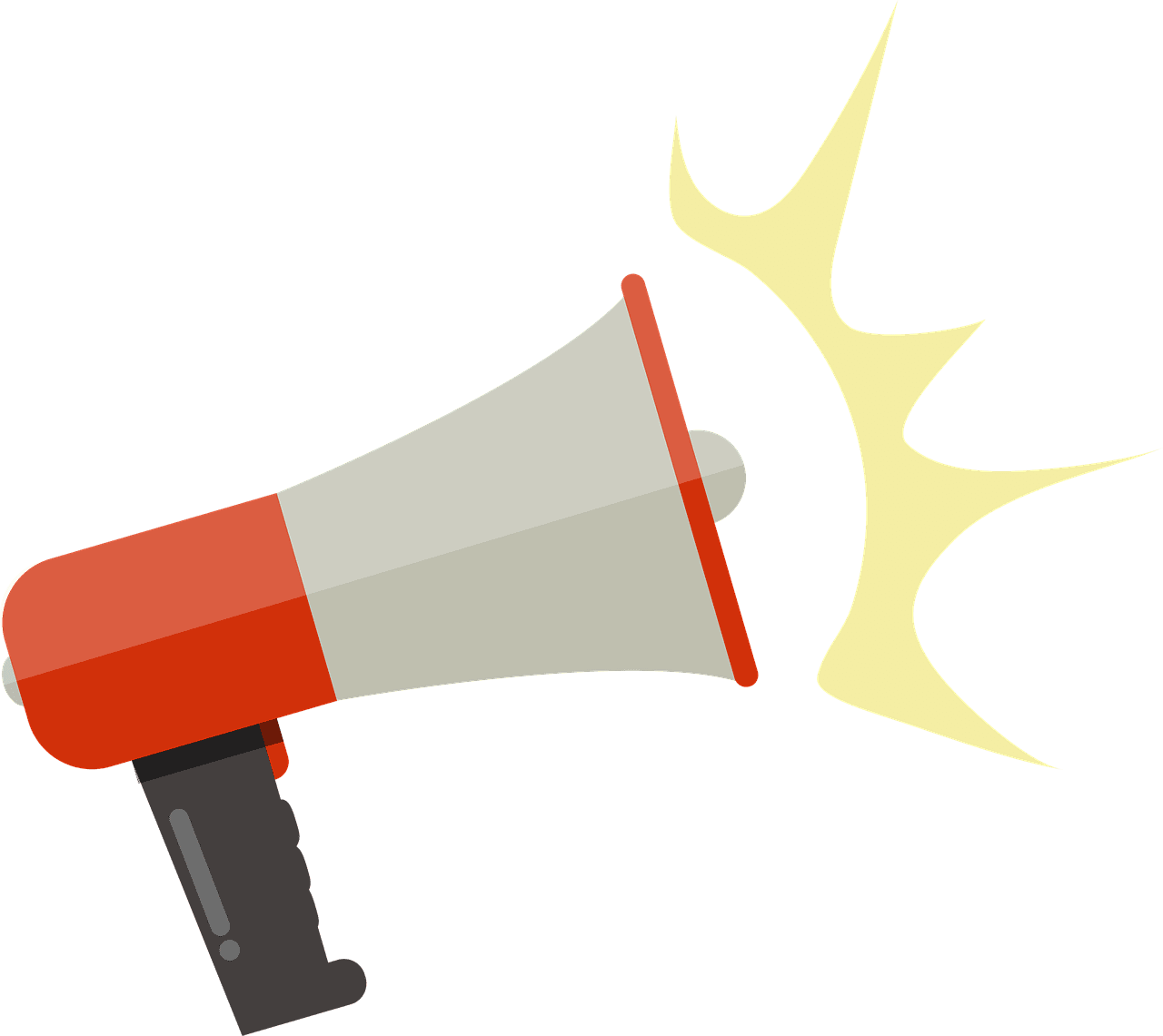 Announcement megaphone loud noise image clipart