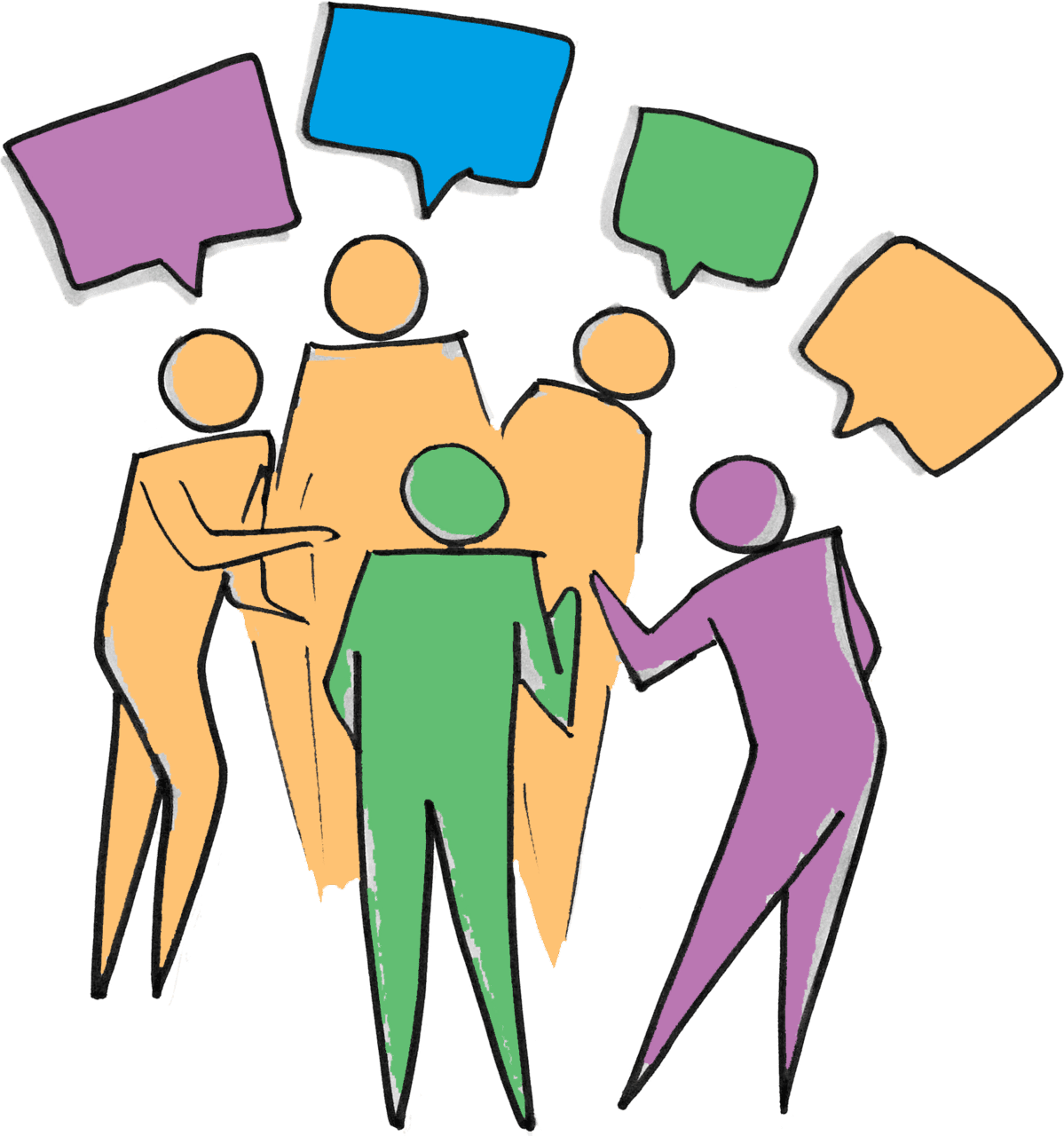Diversity clipart group debate of people talking image with no background 2
