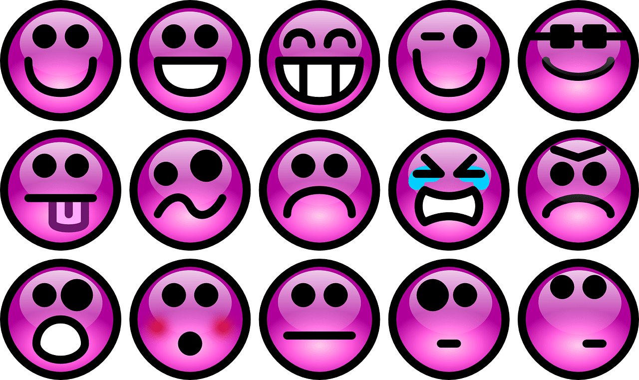 Emotions smileys feelings vector graphic clipart 2