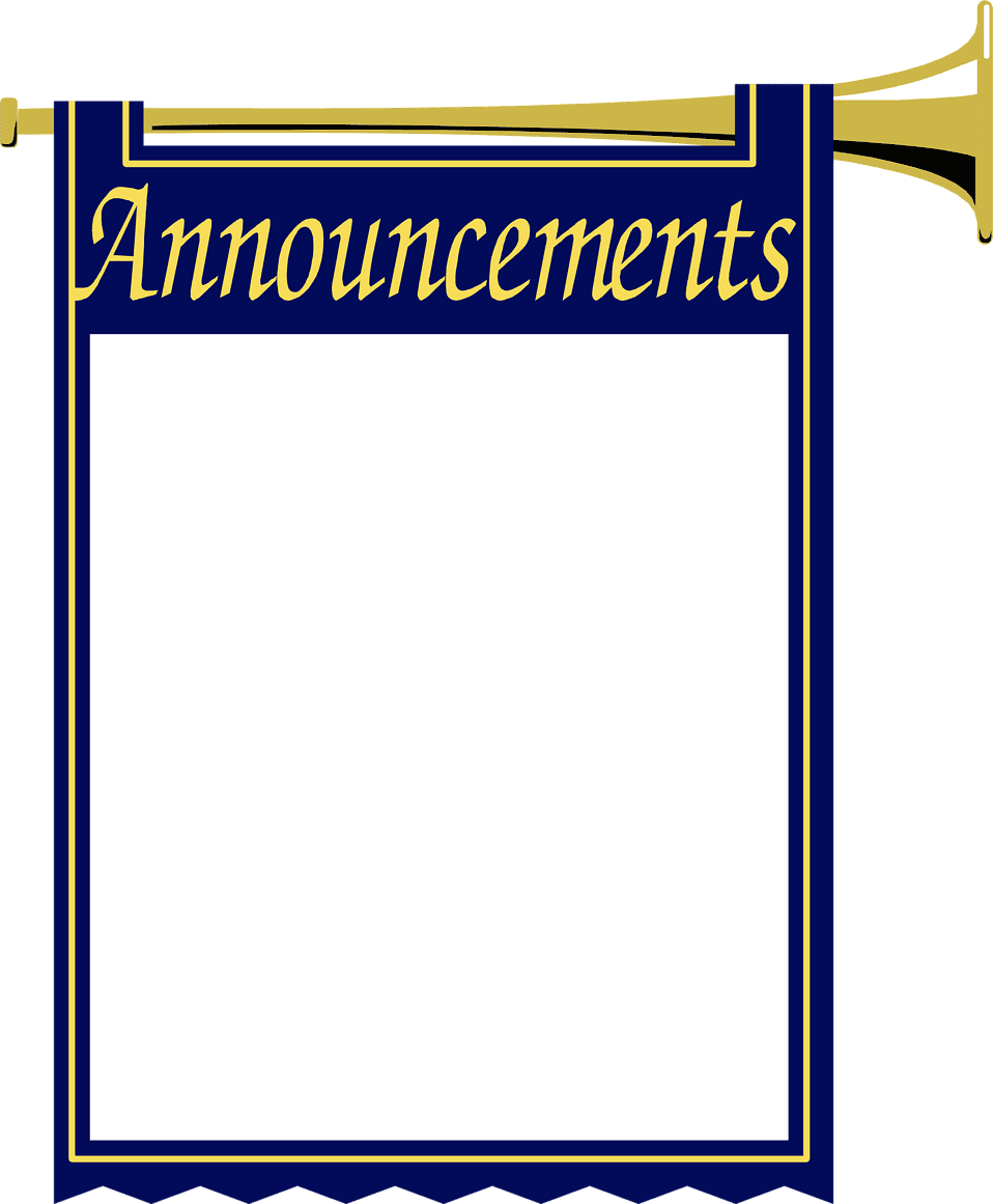 Announcement clipart transparent