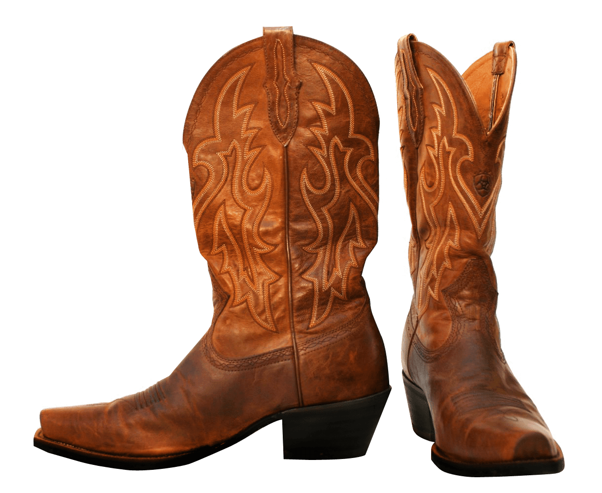 Western boots pair of cowboy clipart image