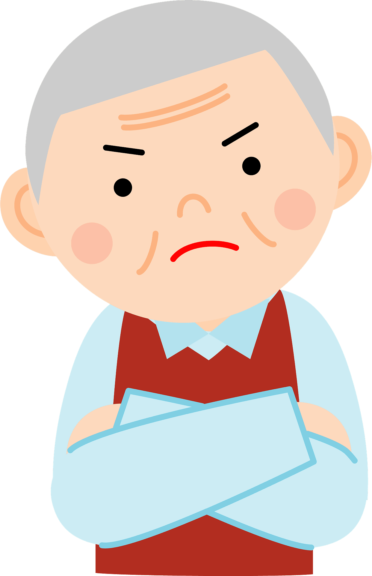 Old man is angry vector clipart images