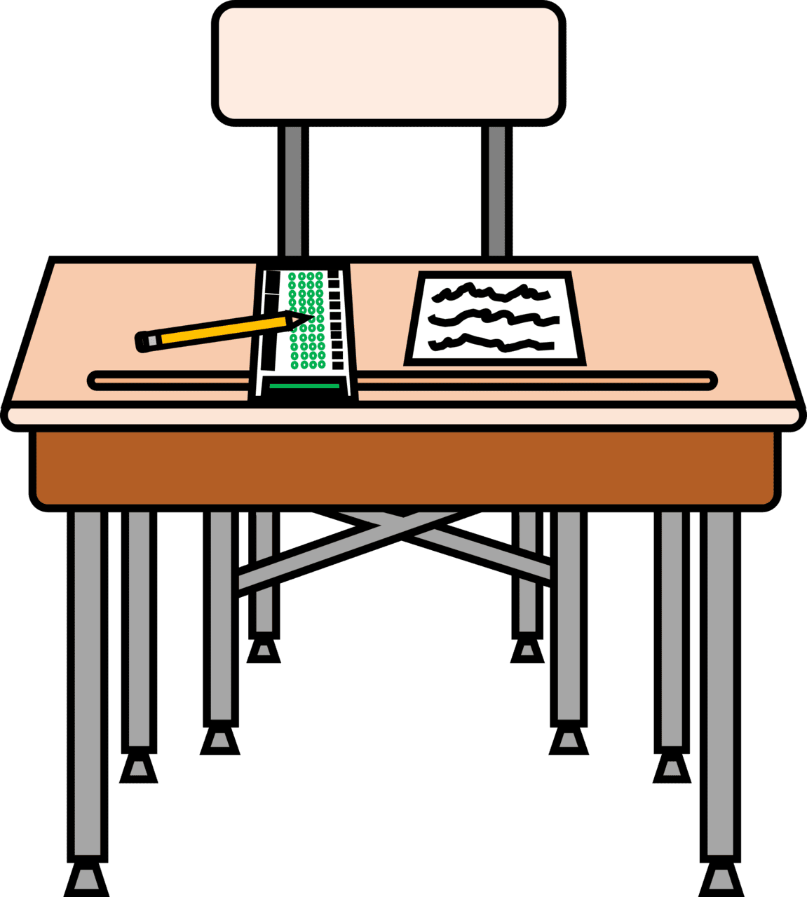 Testing school desk clipart clip art