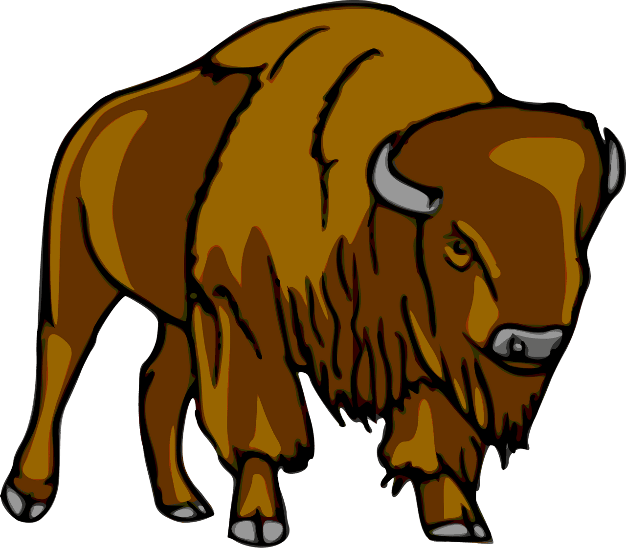 Buffalo vector clipart images 8