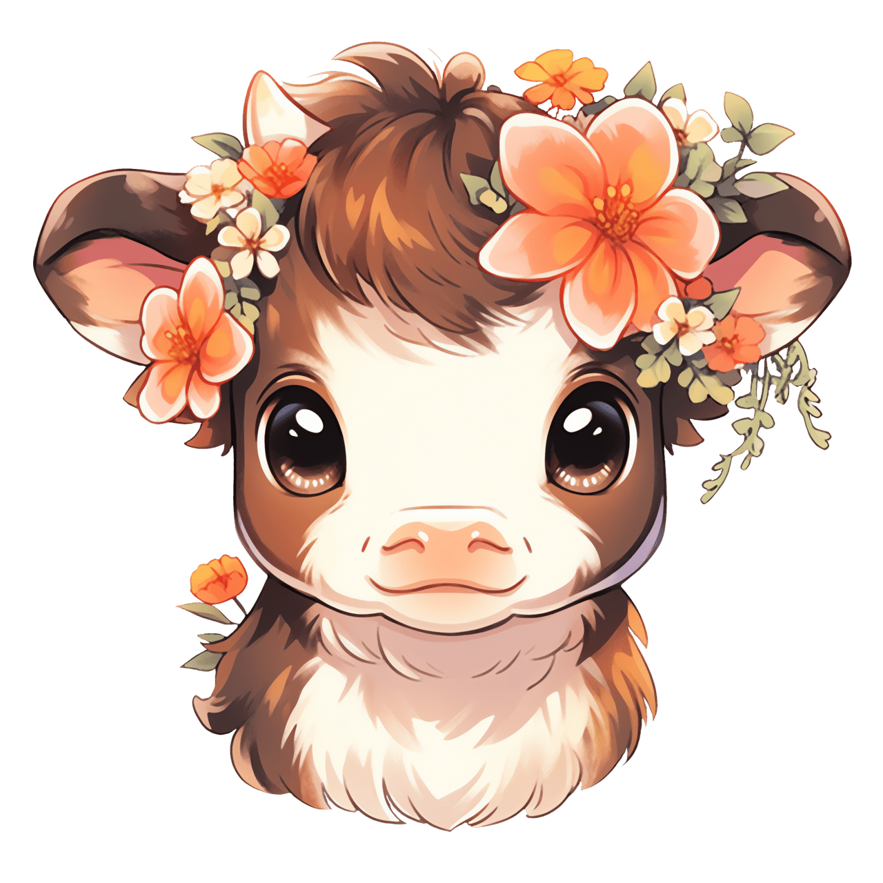 Cattle strawberry cow ideas drawing cute cows art clipart image