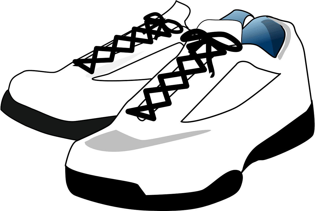 Gym shoes vector clipart images 4