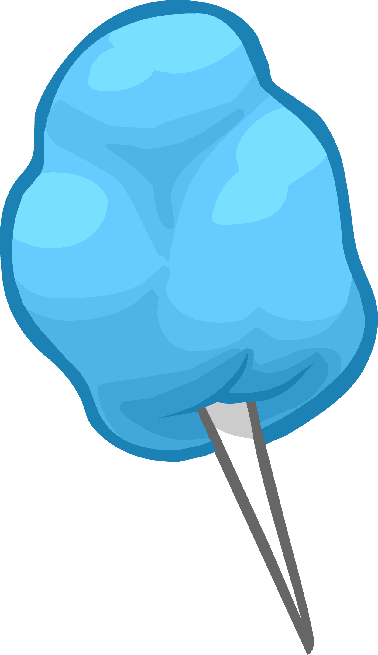 Blue cotton candy clipart vector