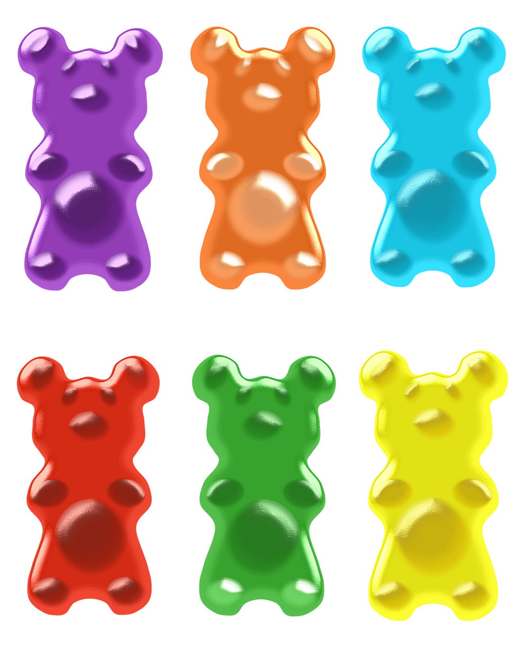 Gummy bear bears purple vector graphic clipart