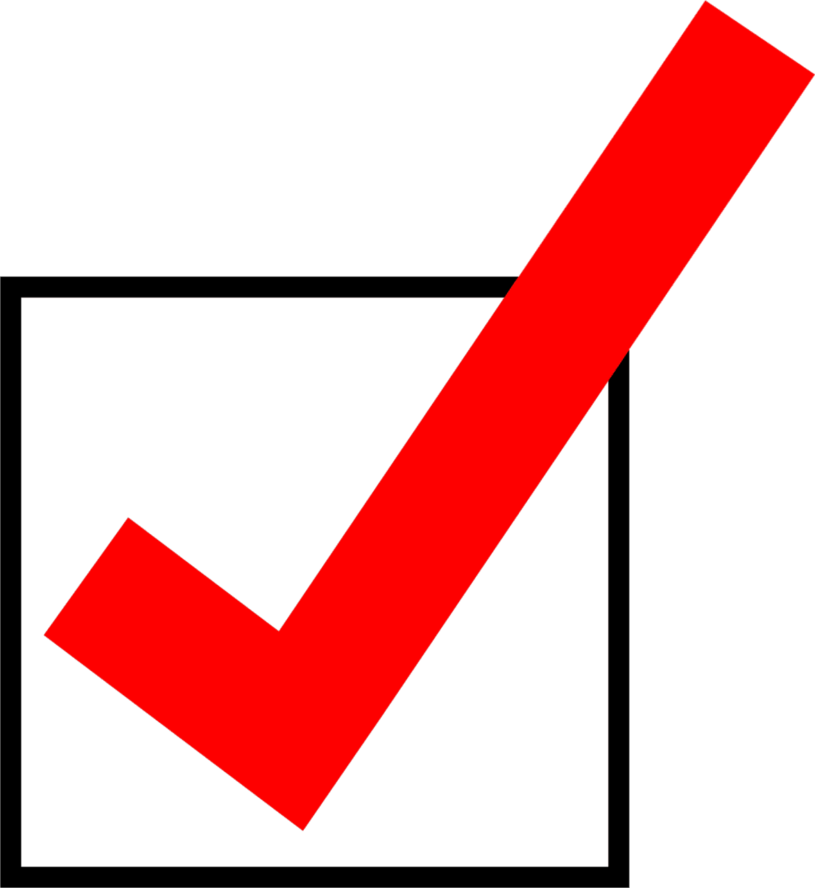 Check mark clipart for powerpoint of red in box free