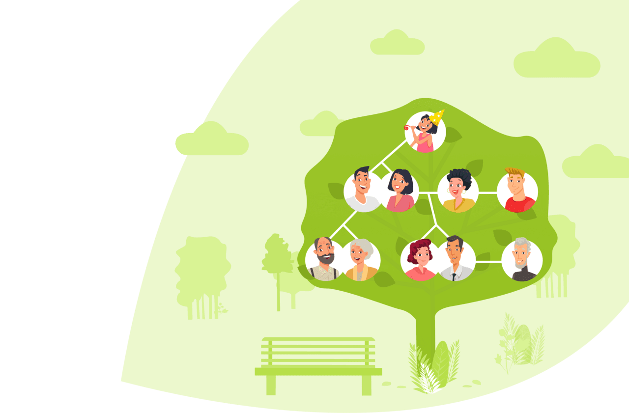 Family tree helping you discover your hungarian ancestry clipart vector