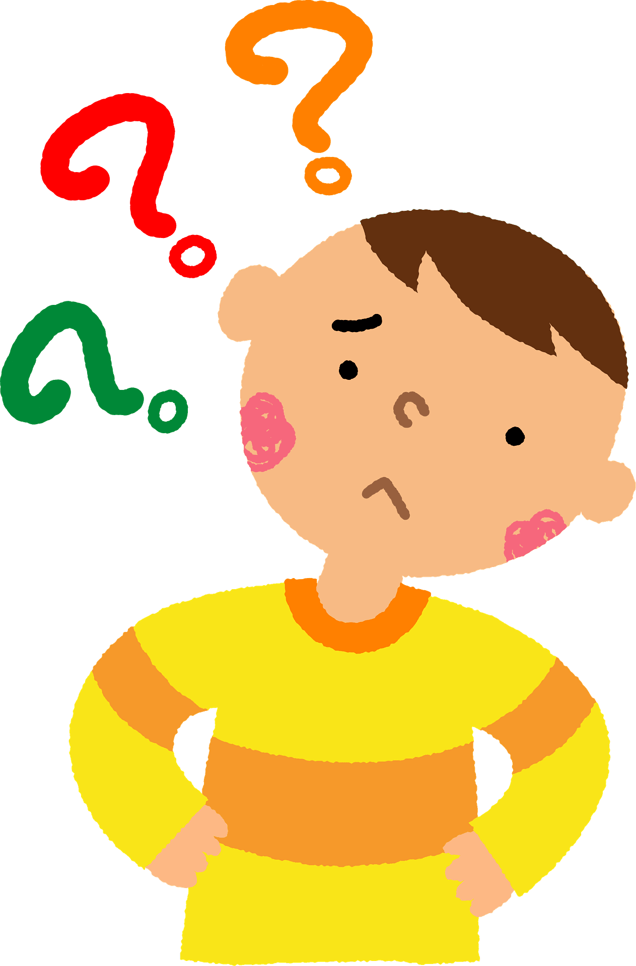 Little boy is questioning vector clipart images