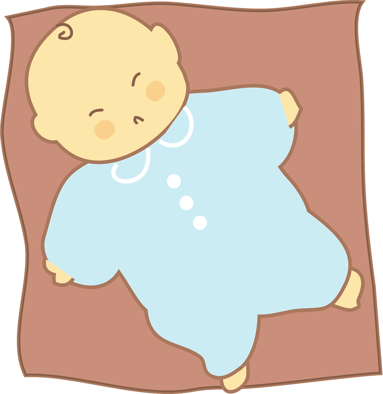 Baby is laying blanket vector clipart images