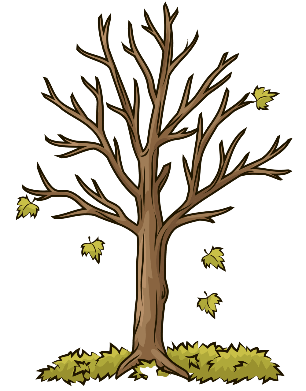 Fall tree autumn vector clipart images 2