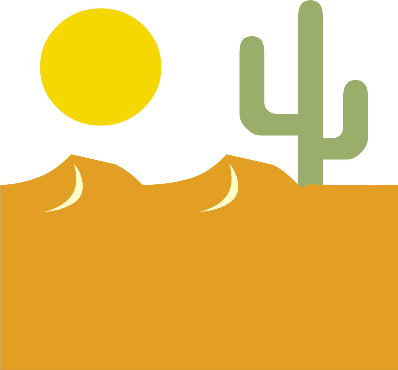 Desert vector art graphic clipart