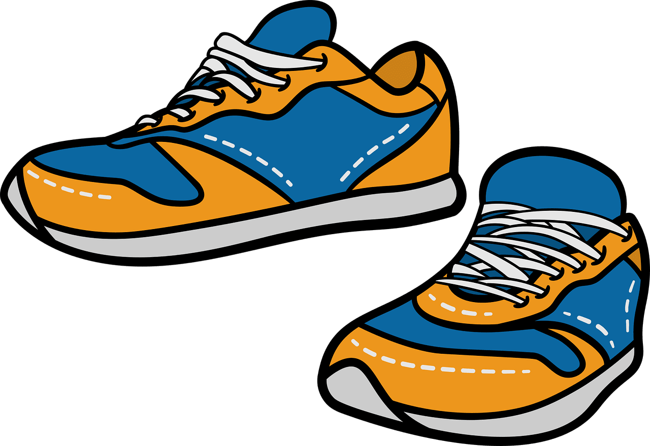 Gym shoes sneakers fashion vector graphic clipart