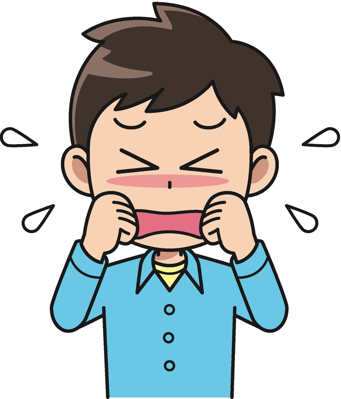 Crying boy vector clipart images 2