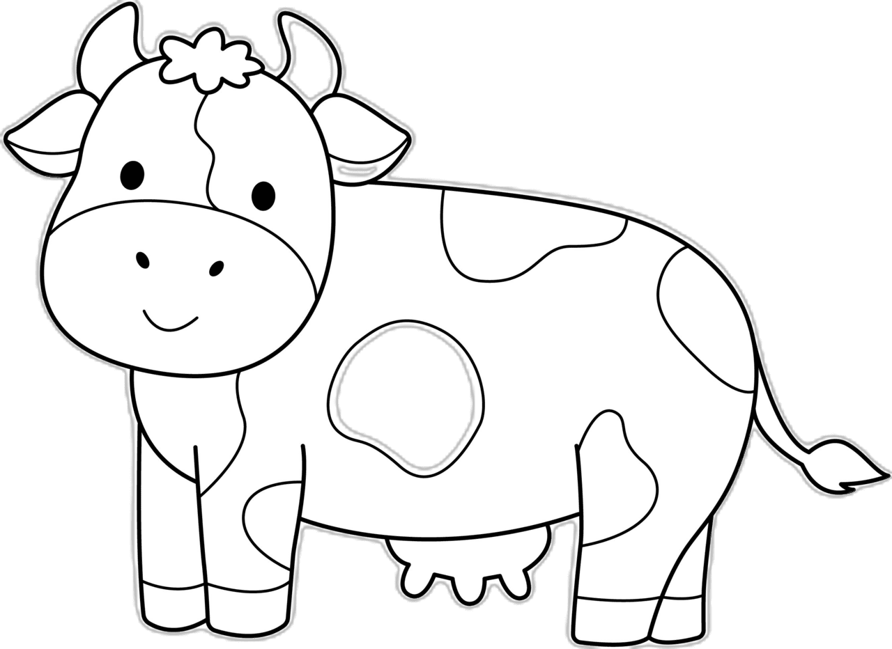 Cattle cow coloring page clipart transparent