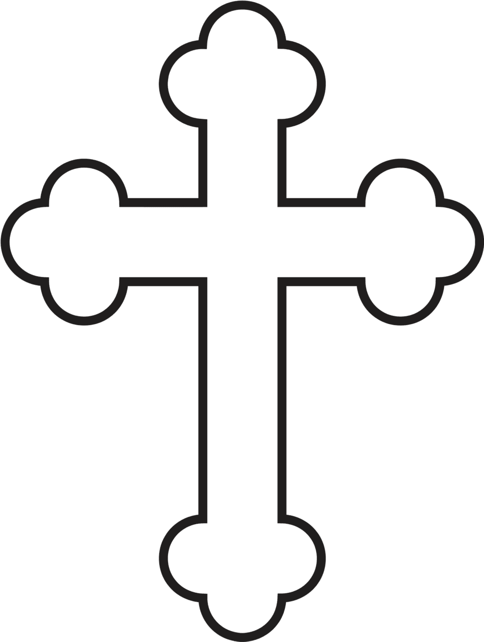 Cross black and white christian images clipart