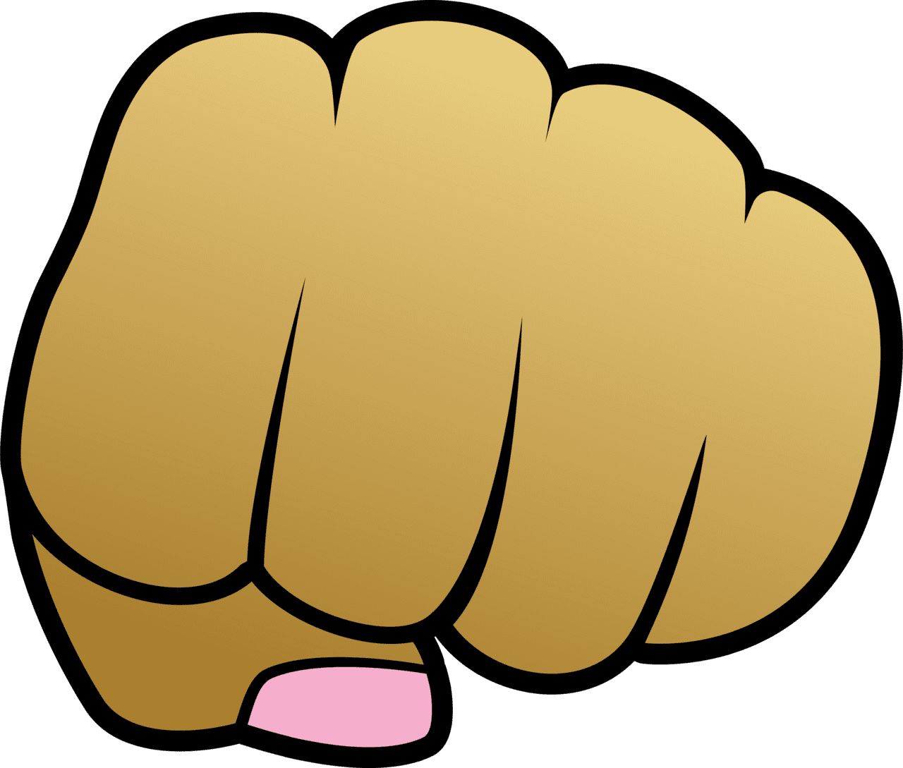 Fist clipart image golden for sublimation members