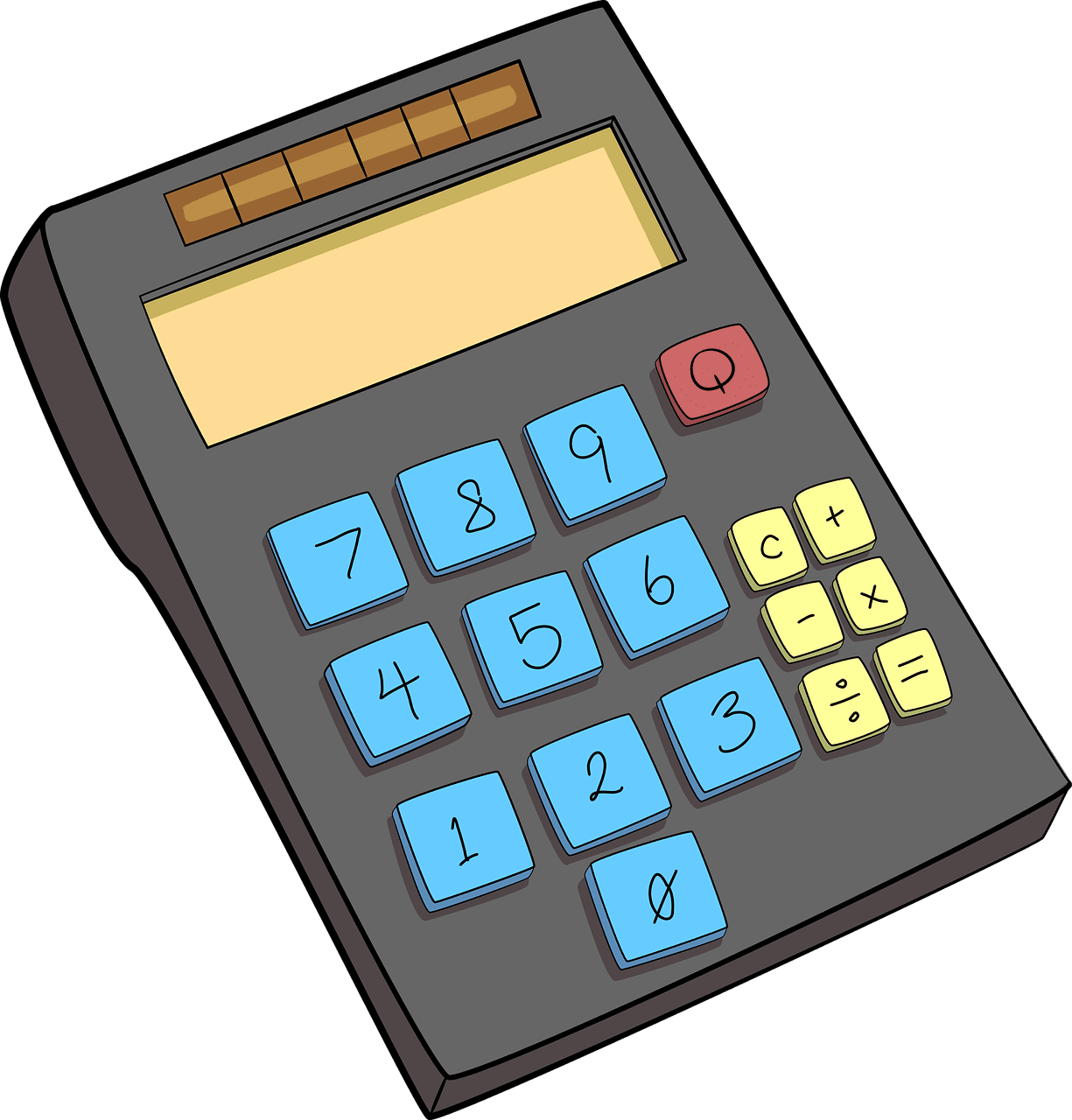 Calculator vector art graphics clipart