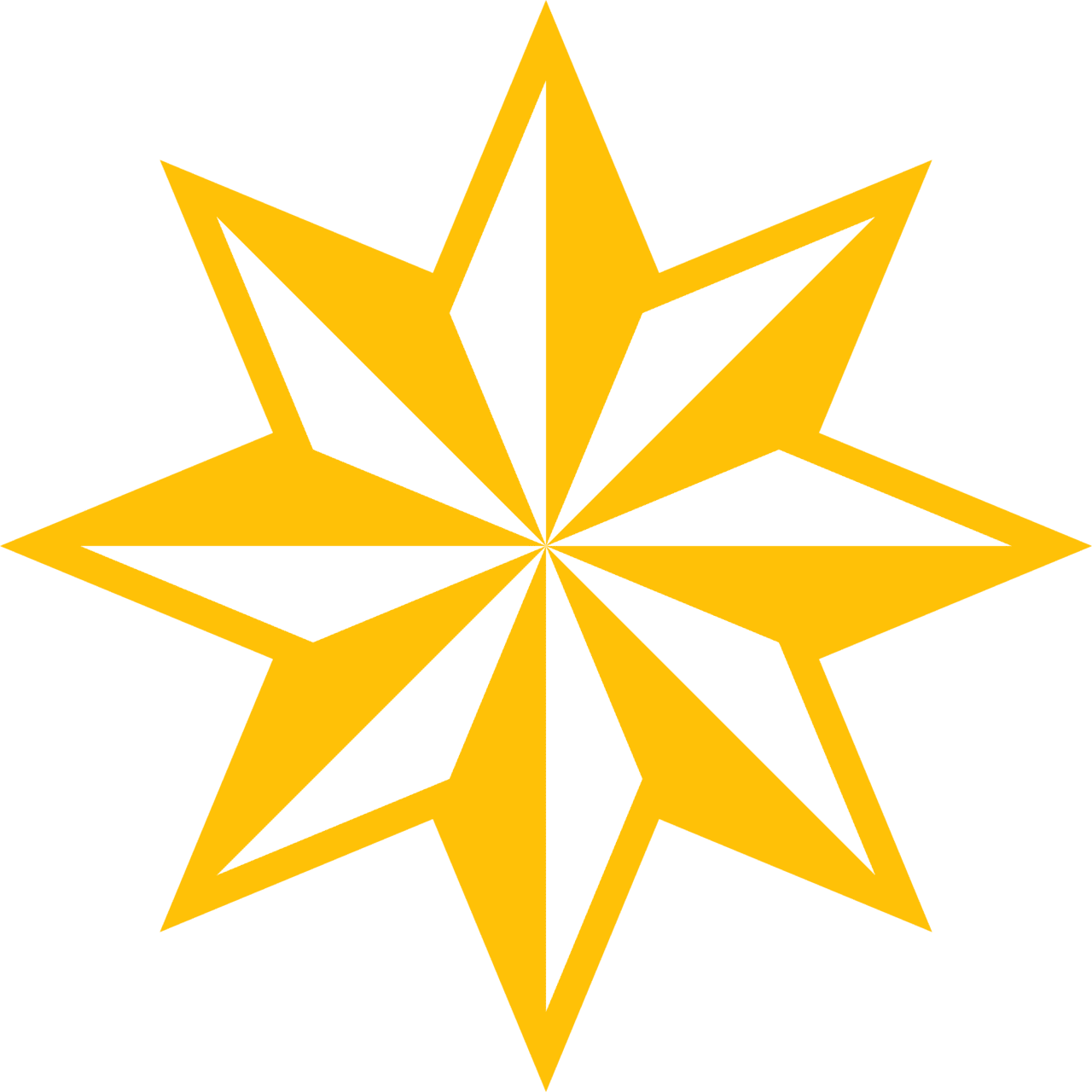 Point christmas star vector clipart images