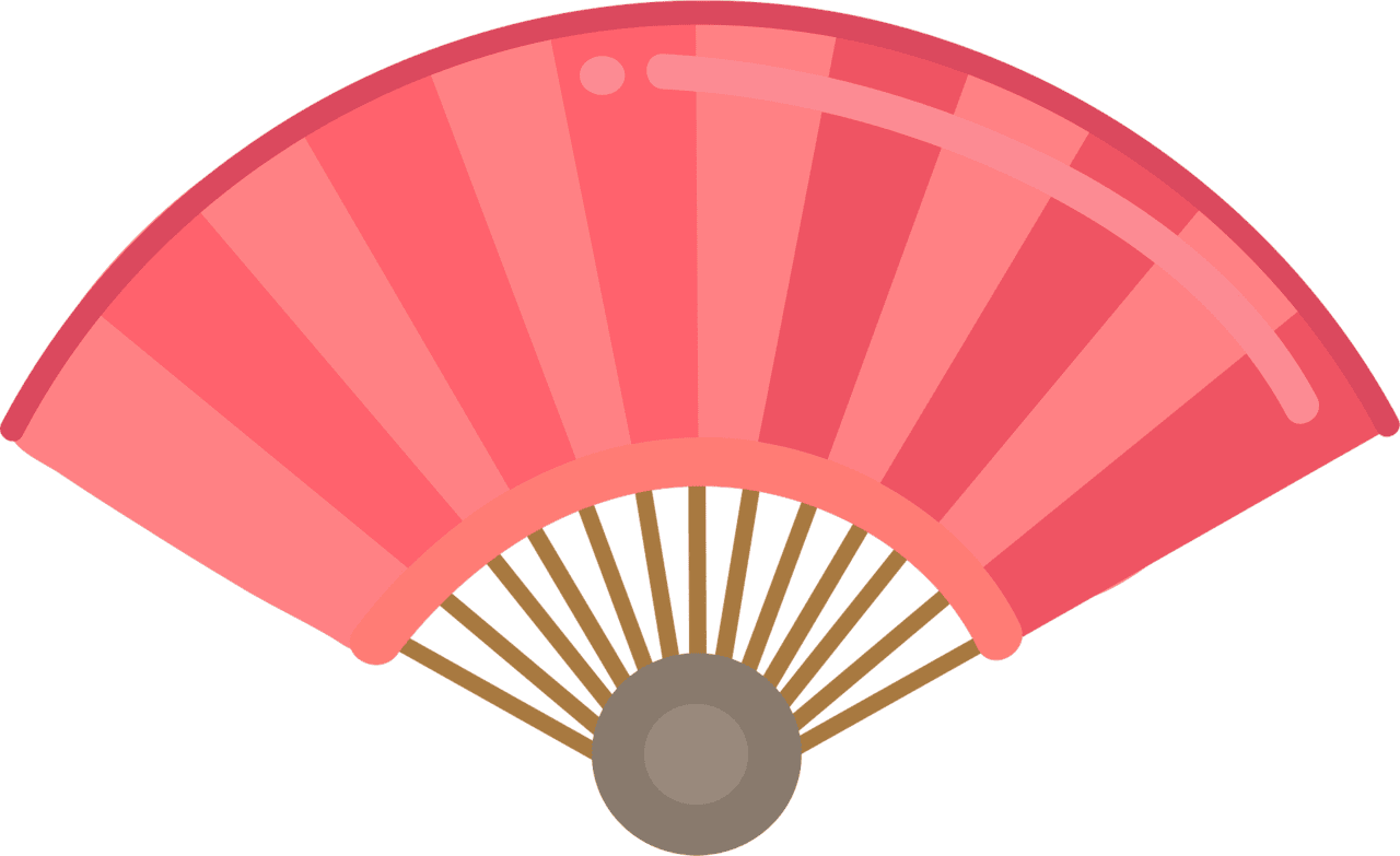 Hand fan vector clipart images