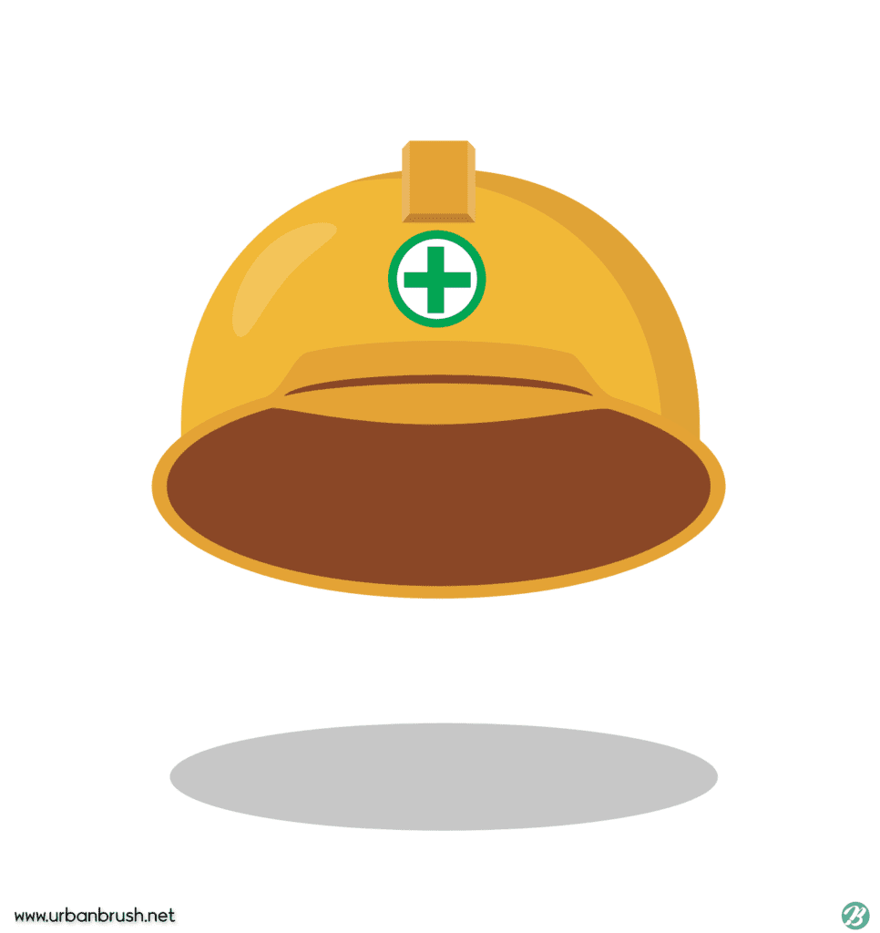 Hard hat ai safe helmet vector urbanbrush clipart