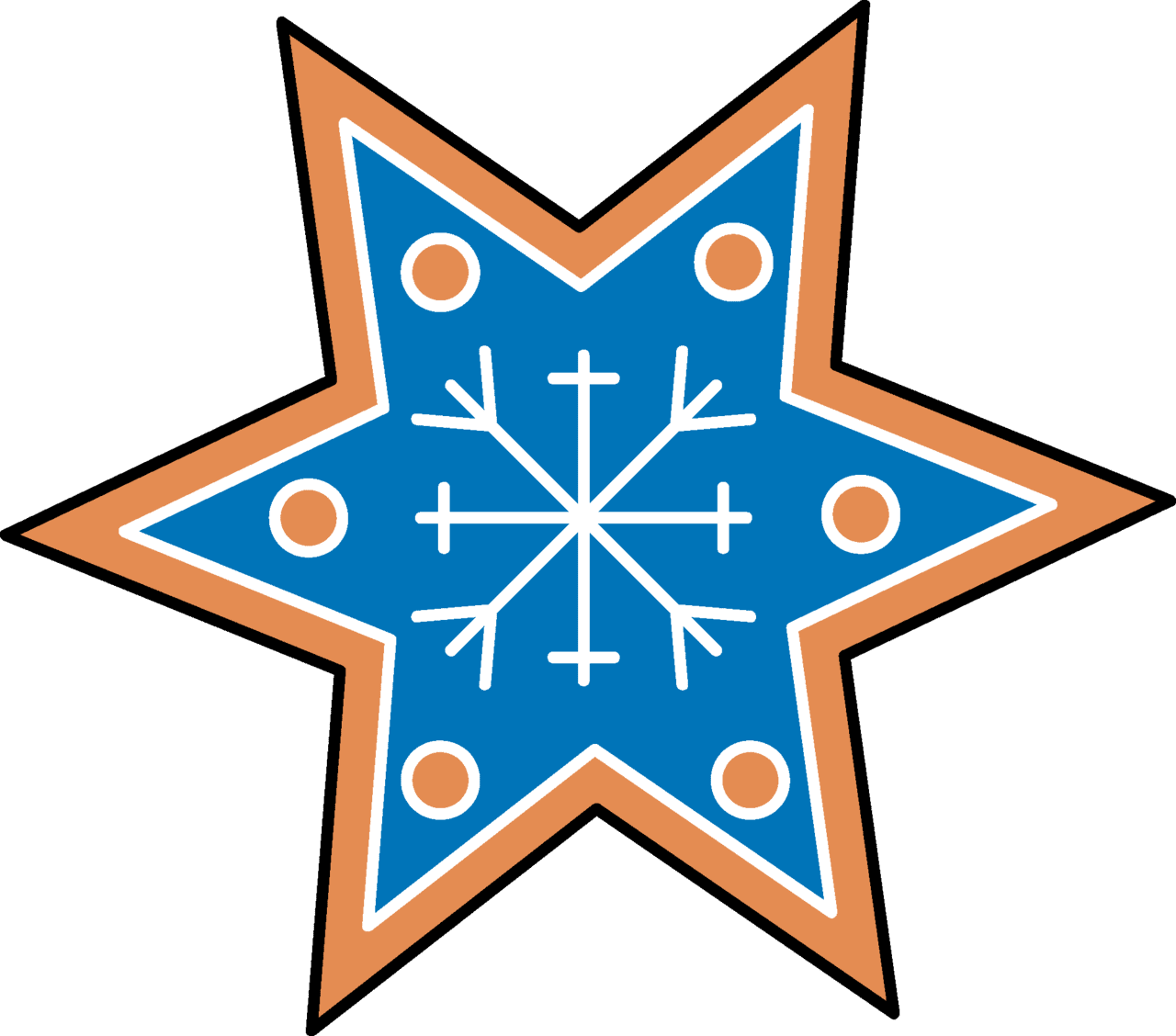 Christmas star vector clipart images 4