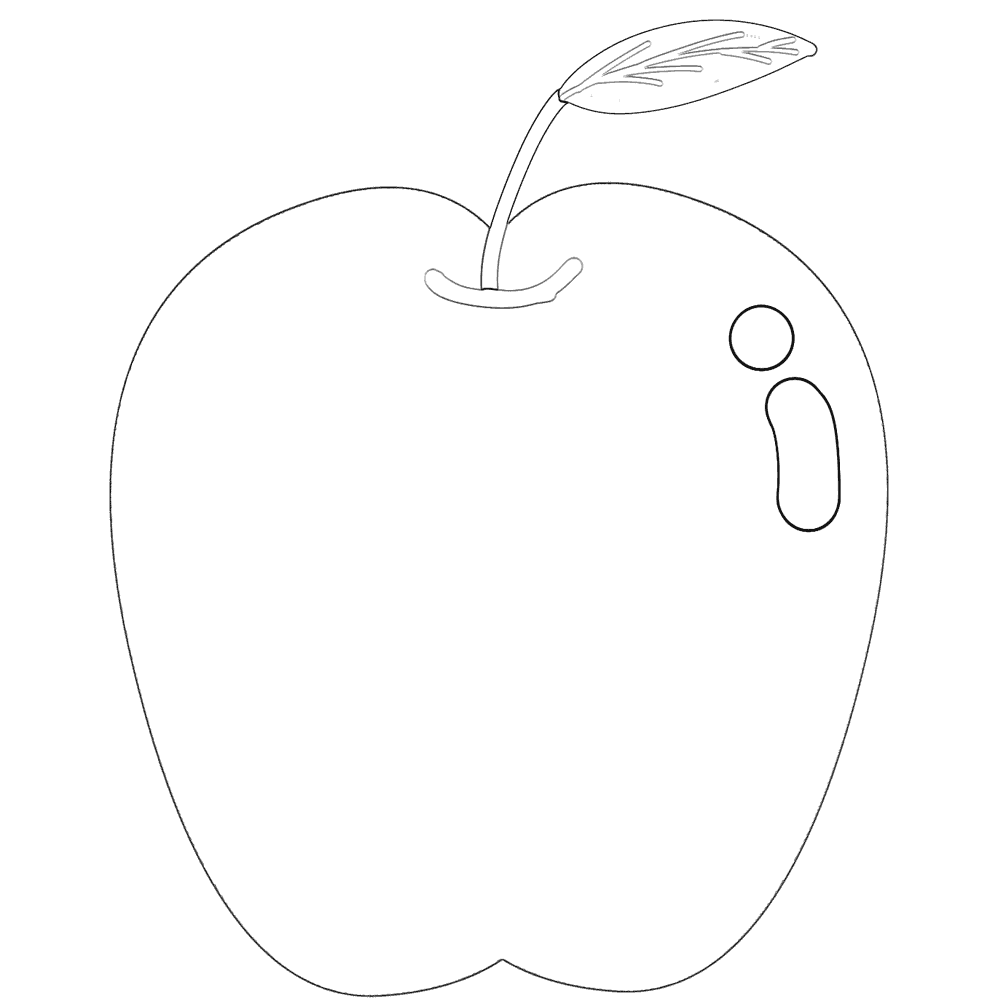 Apple black and white clipart background