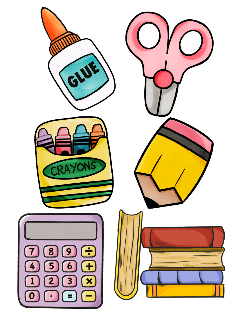 Calculator school theme clipart photo