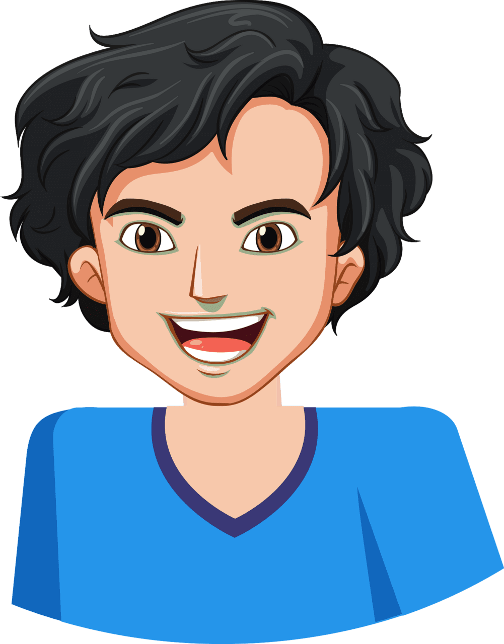 Laughter laughing boy vector clipart images