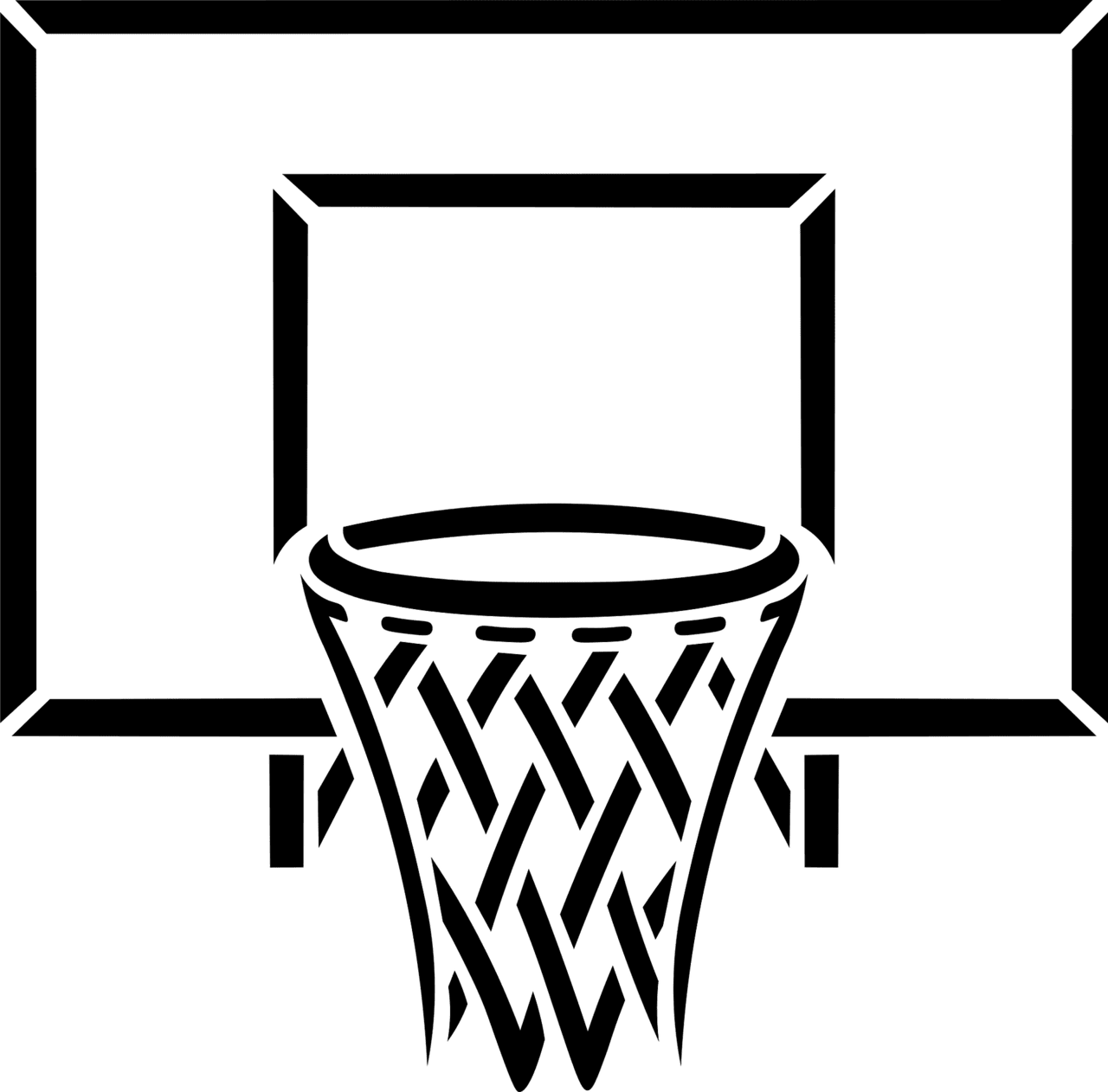 Basketball goal hoop vector clipart images 2