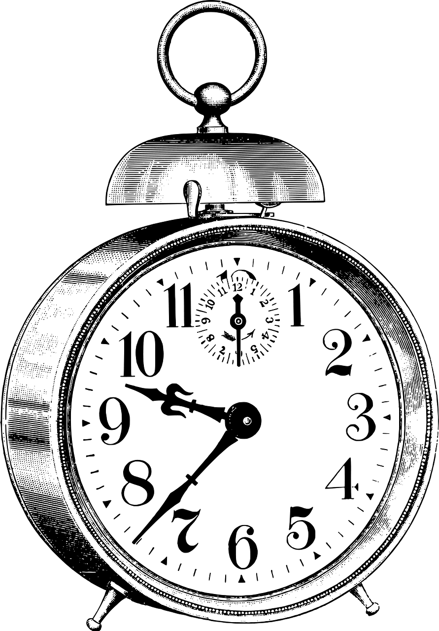 Old alarm clock vector clipart images