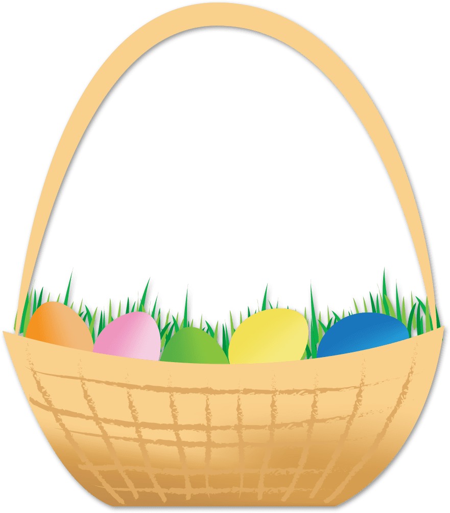 Easter basket create virtual egg hunt clipart logo