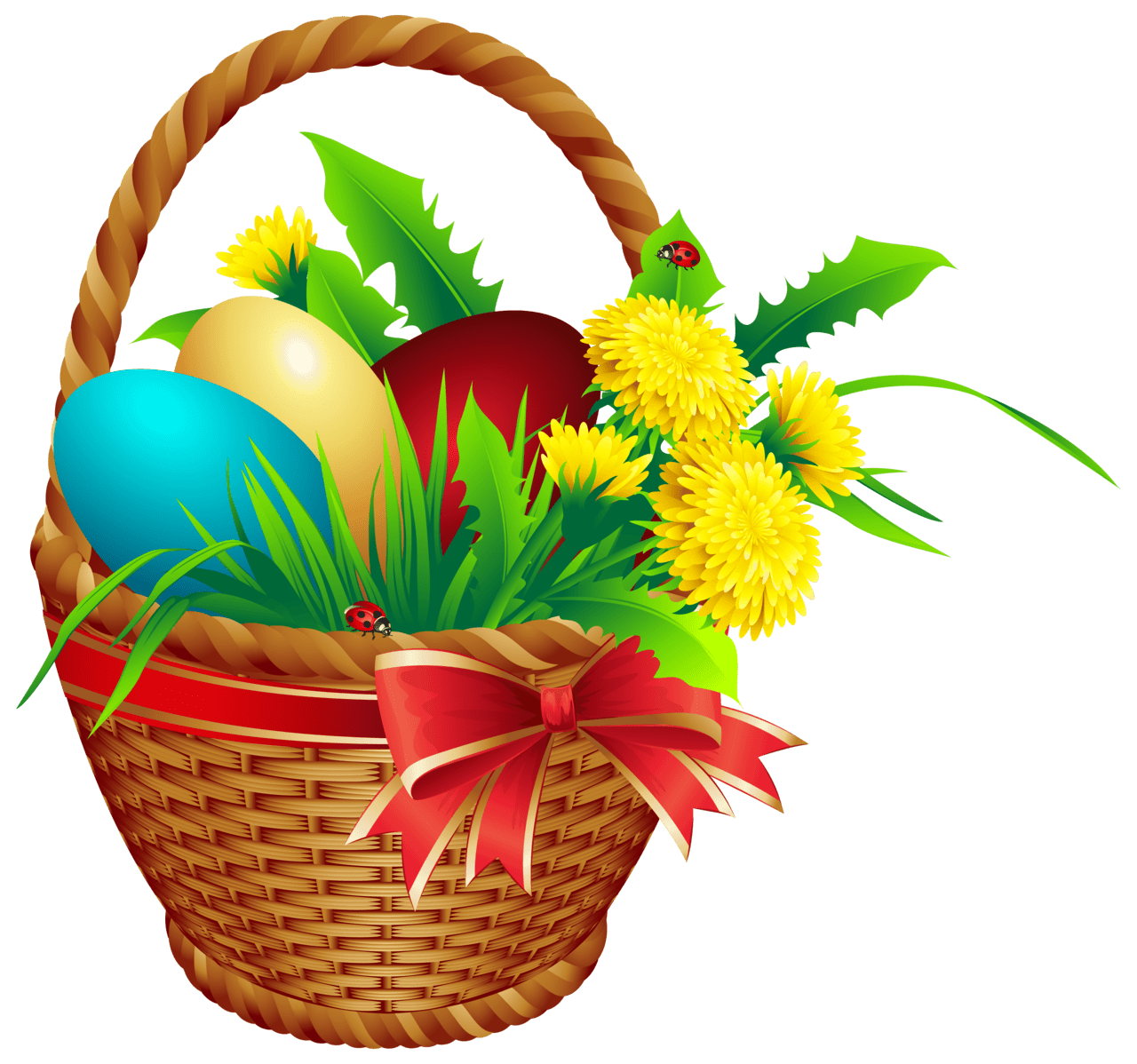 Easter basket clipart image 3