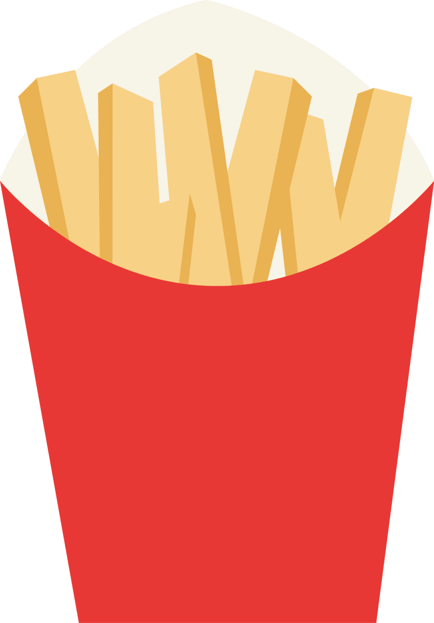 French fries fast food cuisine fried chicken batata frita vetor clipart picture