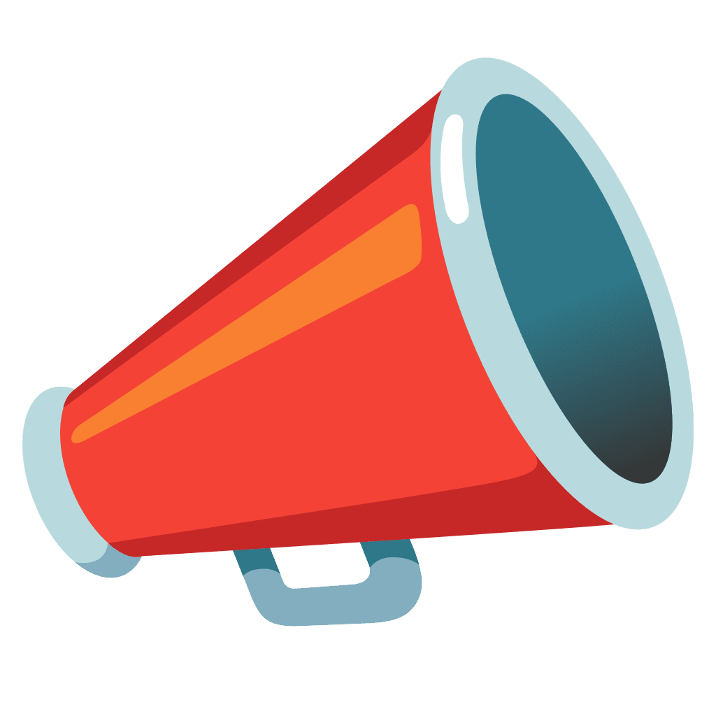 Cheer megaphone emoji clipart image