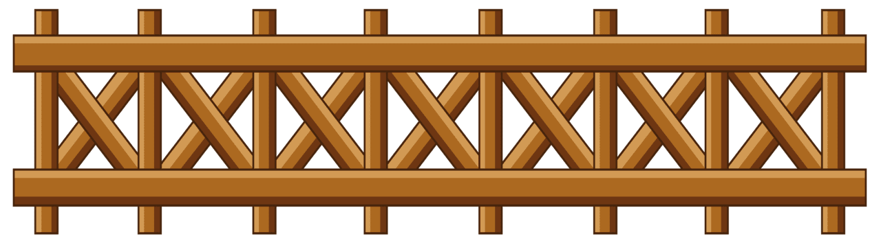 Wooden garden fence clipart high quality images and