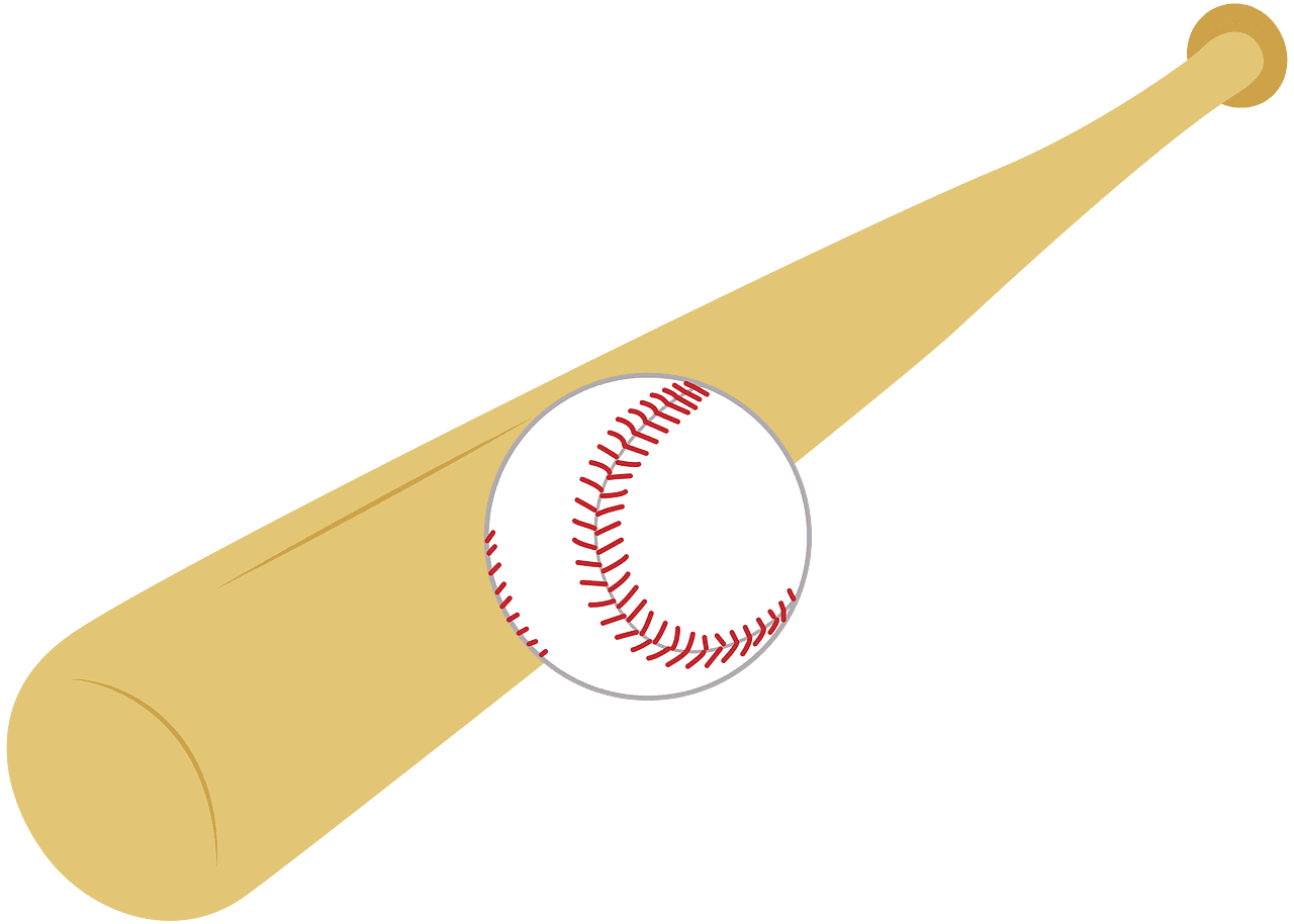 Baseball and bat ball vector clipart images