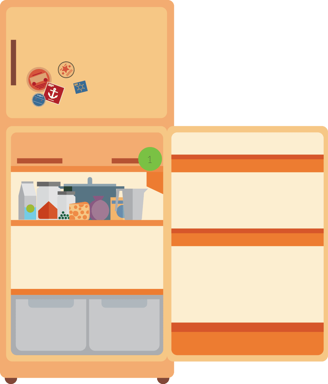 Fridge clipart empty cupboard diagram full size image