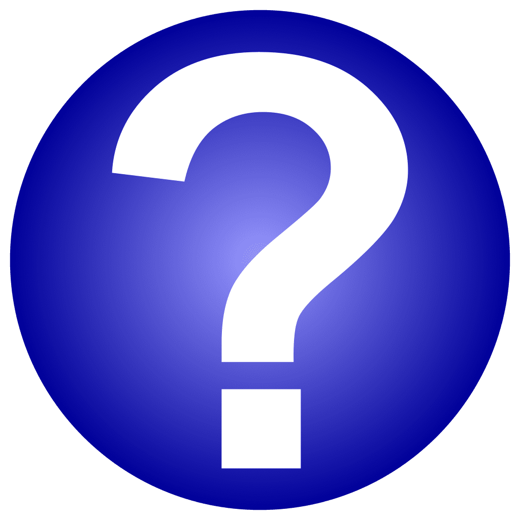 Questioning question symbol blue white clipart logo