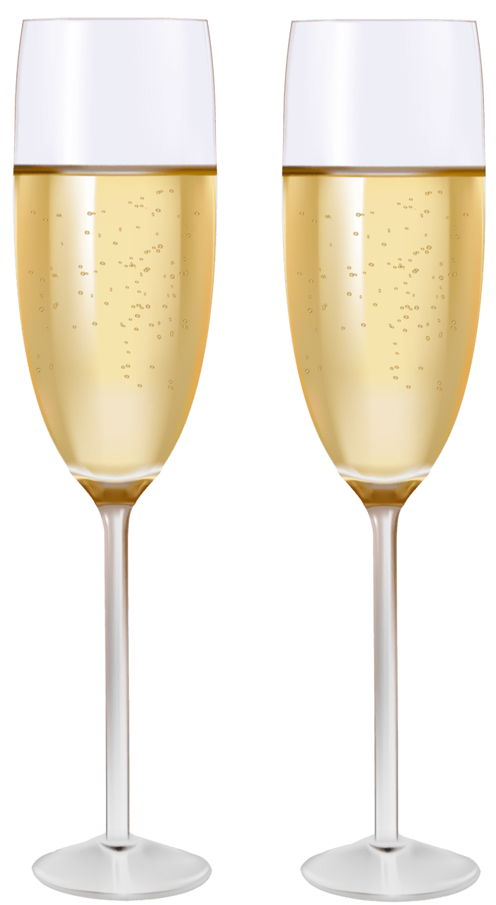 Two glasses of champagne clipart best vector