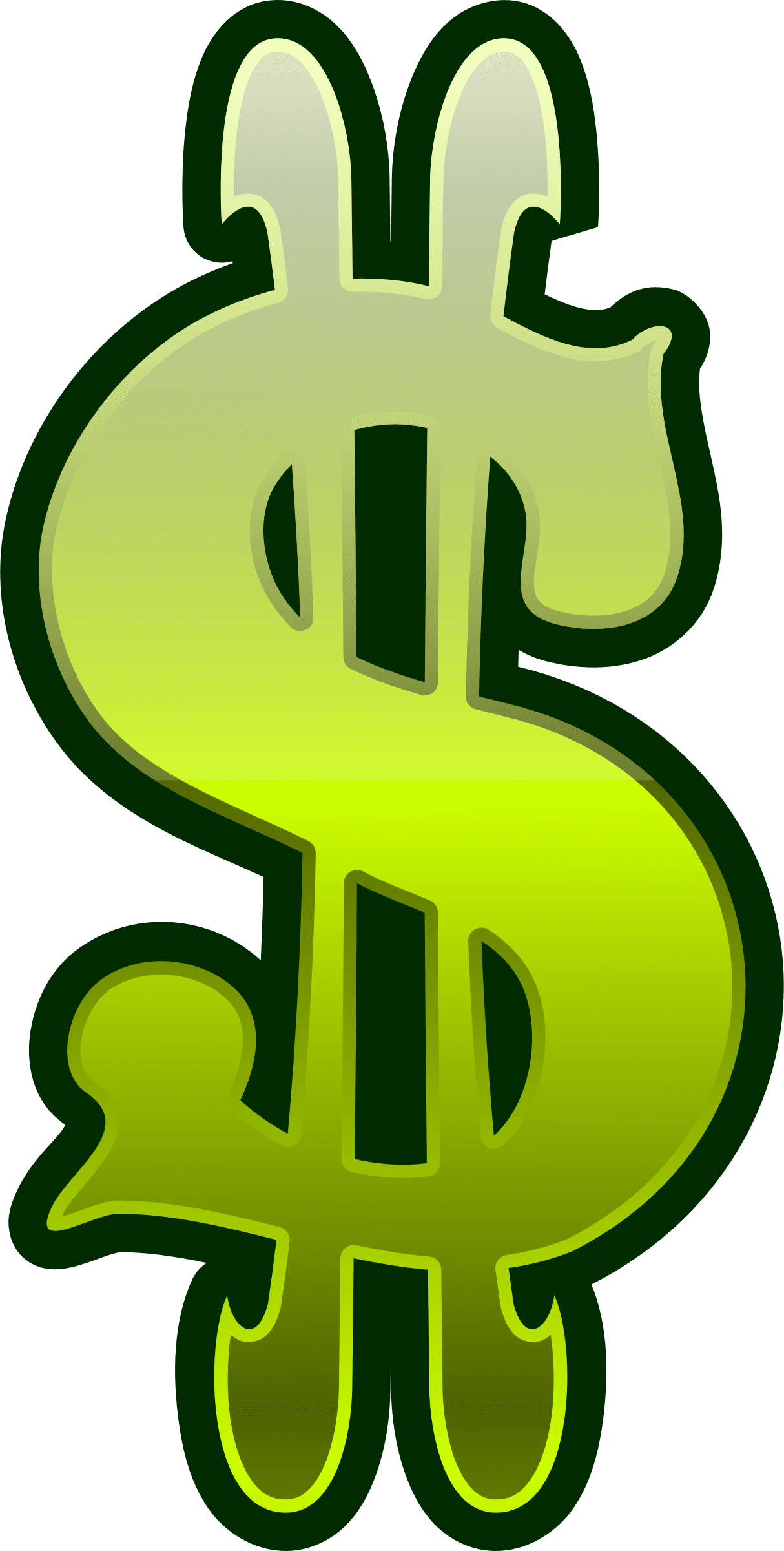 Dollar symbol green slot machine sign vector clipart image photo cc images