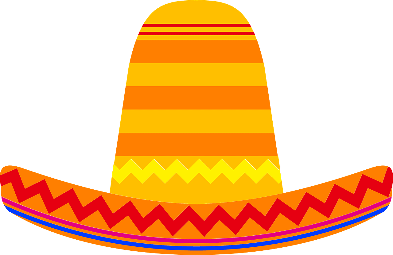 Fiesta sombrero hat vector clipart images